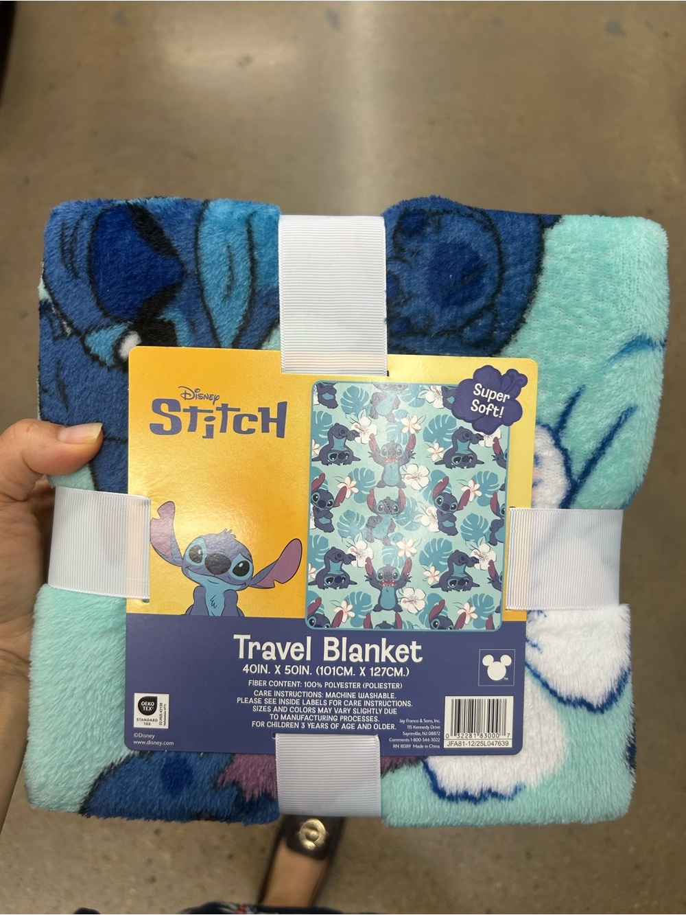 Disney Stitch Plush Travel Blanket